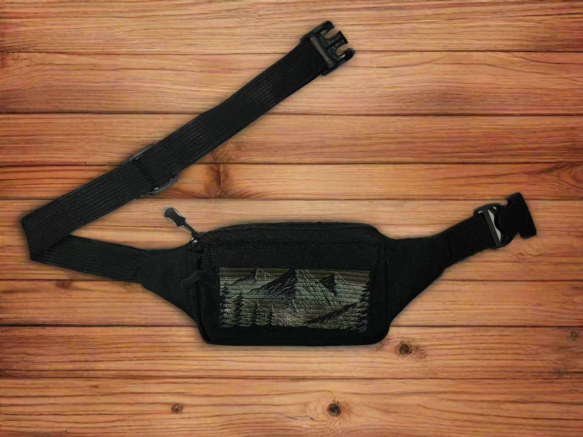 Sports Fanny Pack – Black | Forest Mountain