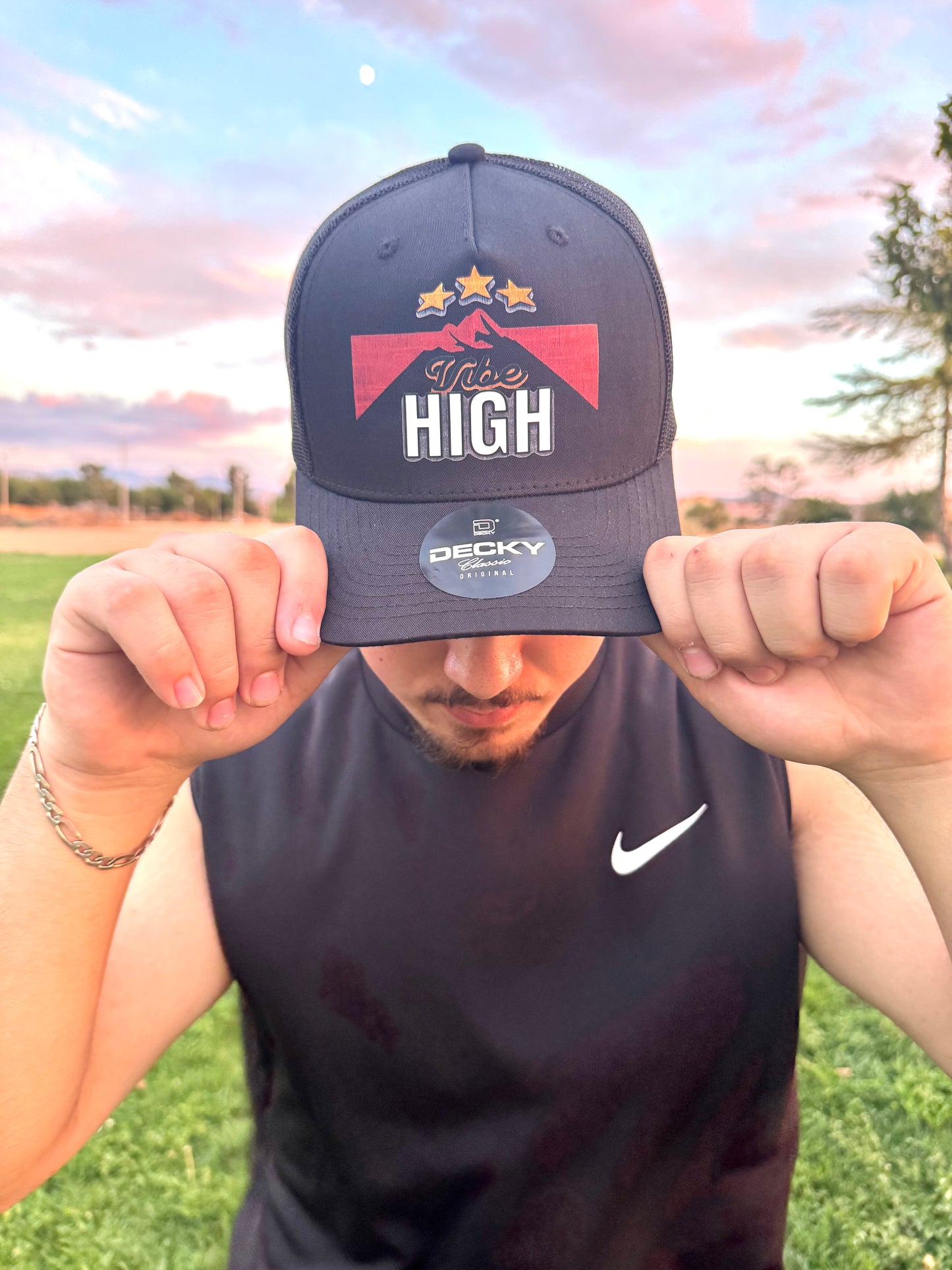 Mid Profile Trucker Hat – Vibe High Design