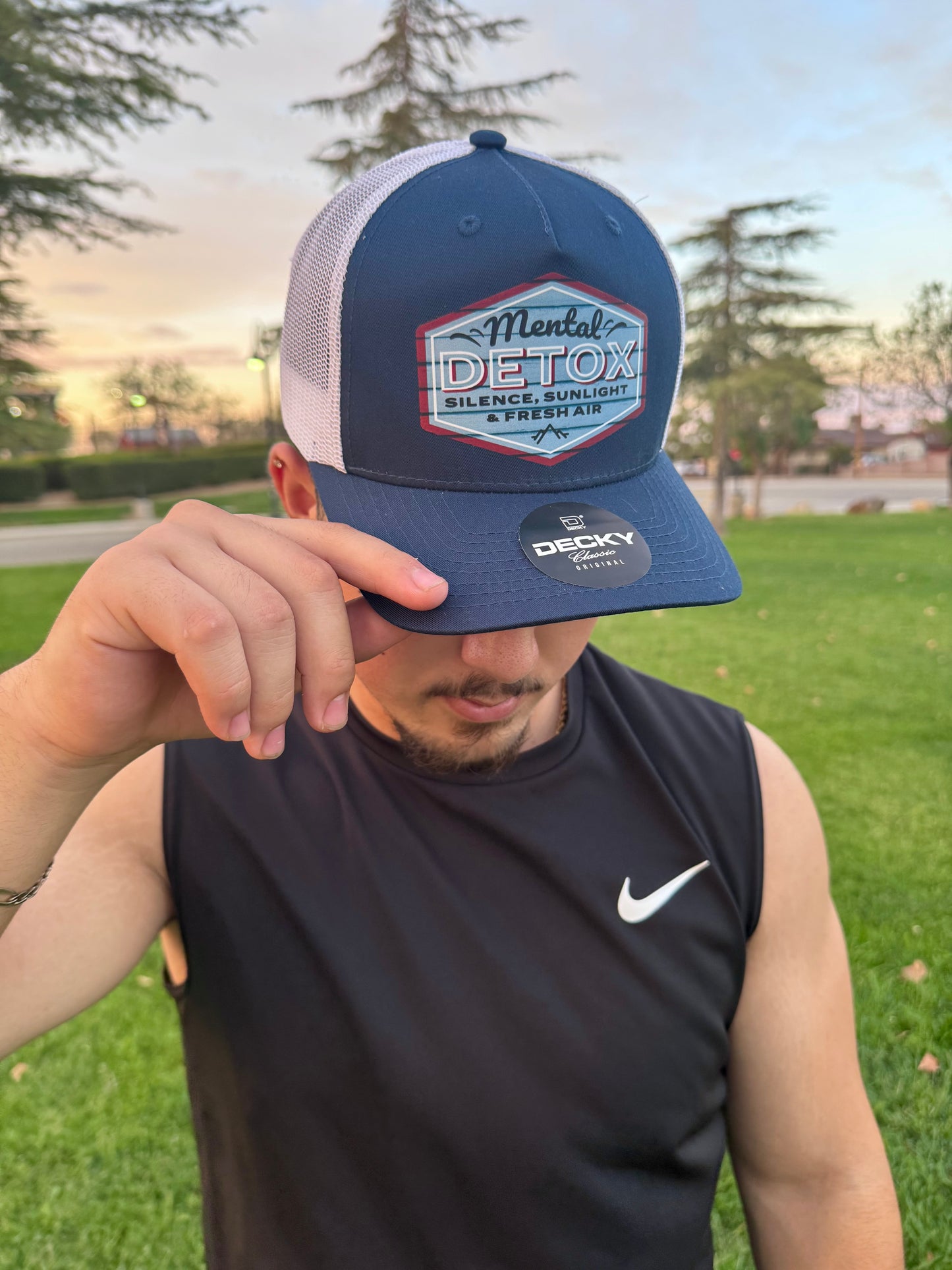 Mental Detox (Silence, Sunlight & Fresh Air) Trucker Hat