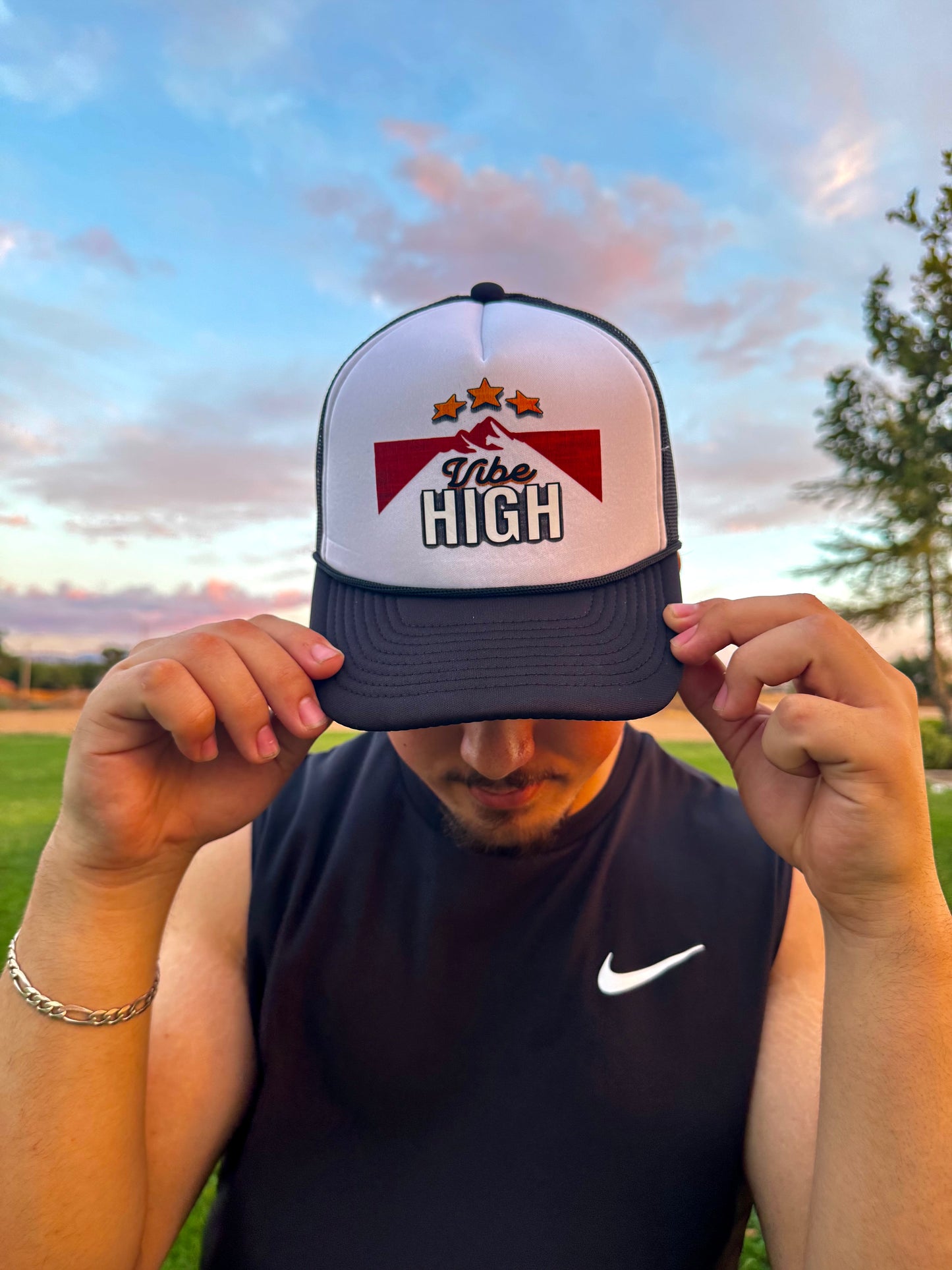Vibe High – Mid Profile 5 Panel Foam Trucker Hat
