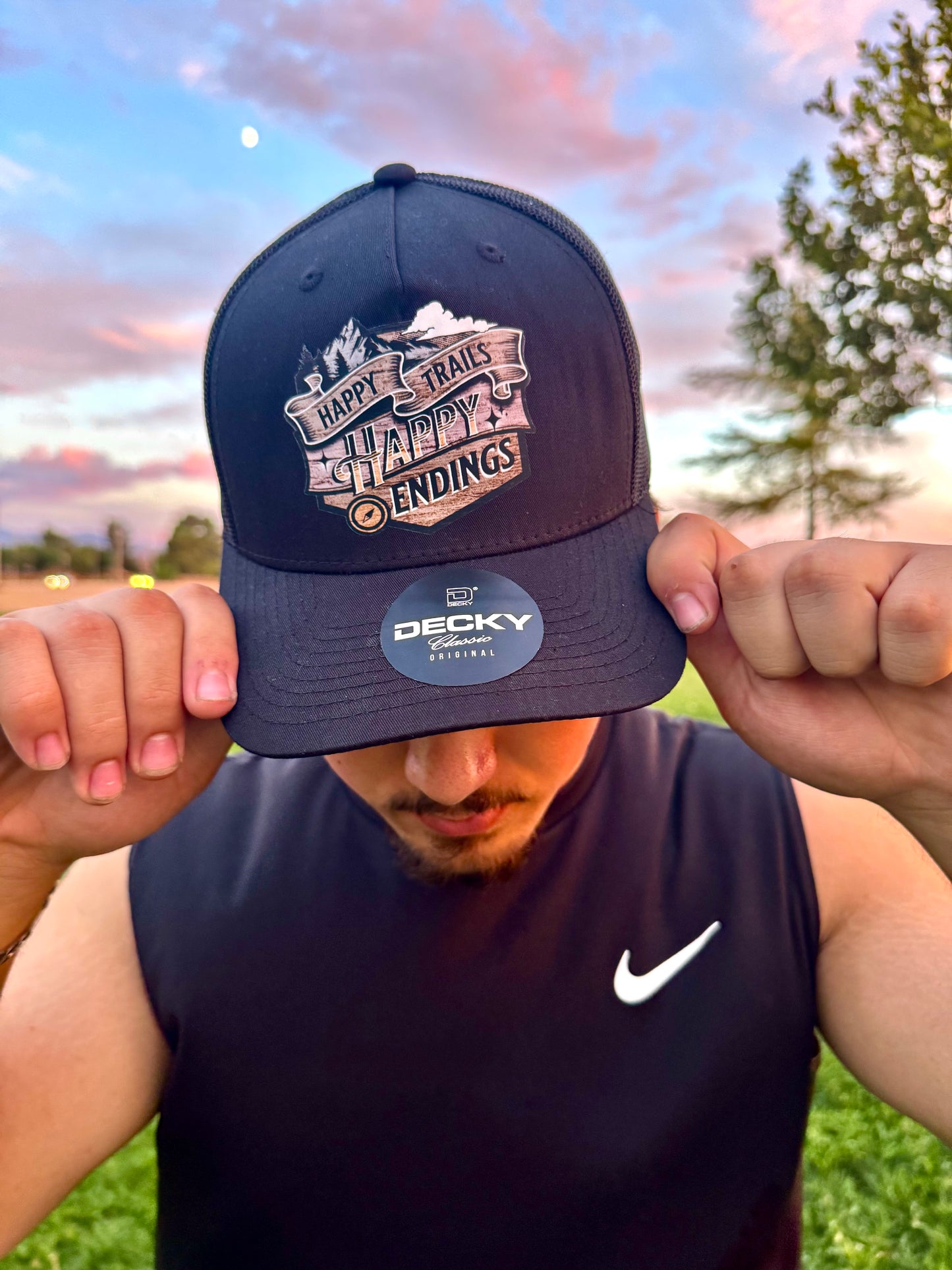 Happy Trails, Happy Endings Trucker Hat