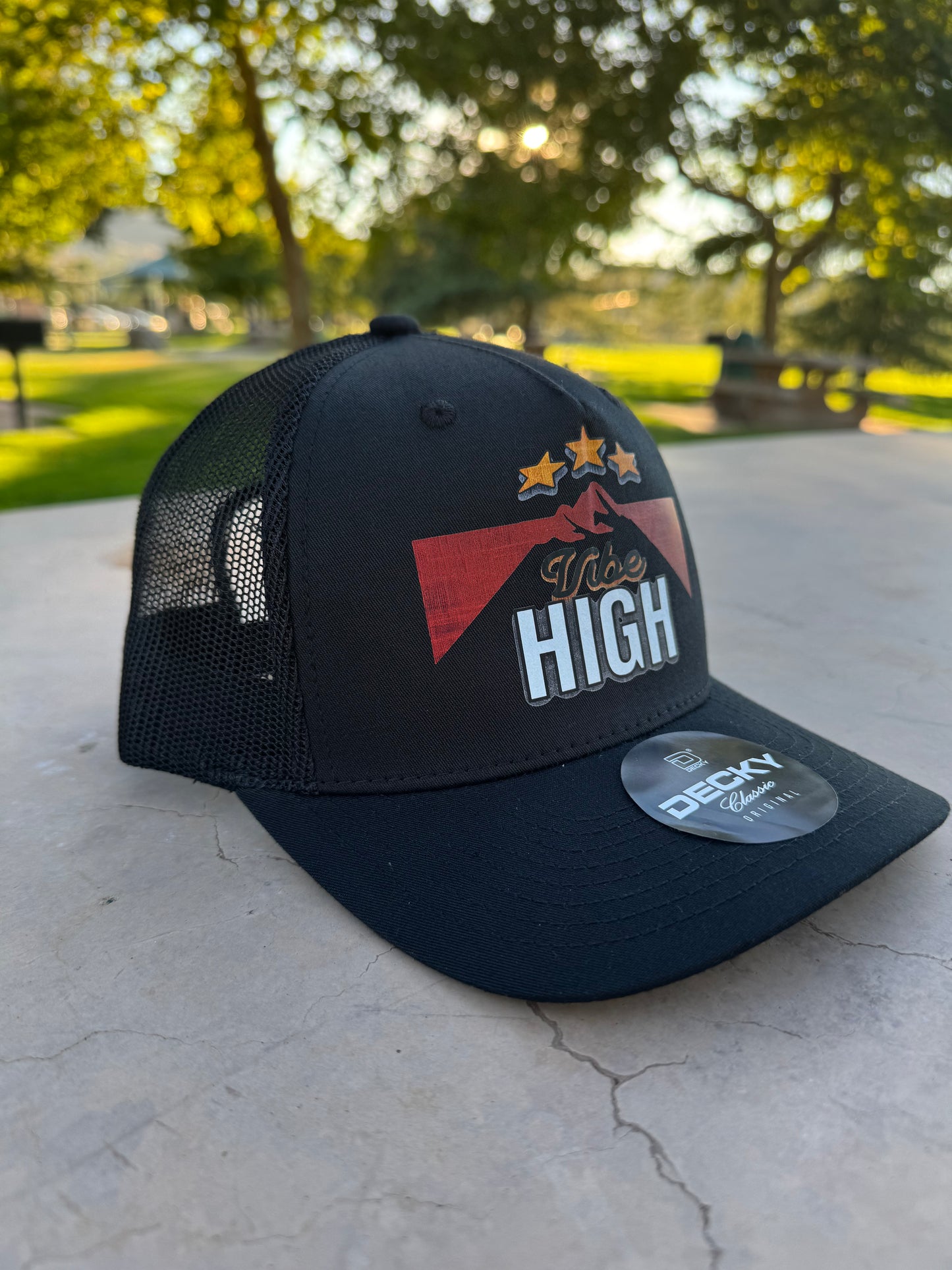 Mid Profile Trucker Hat – Vibe High Design