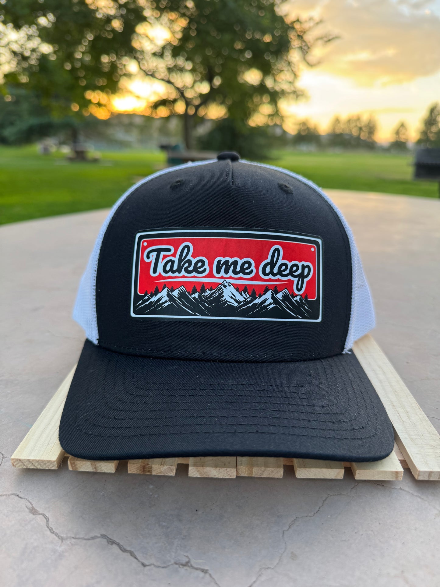 Mid Profile Trucker Hat – 5 Panel Structured Cap Design & Take Me Deep