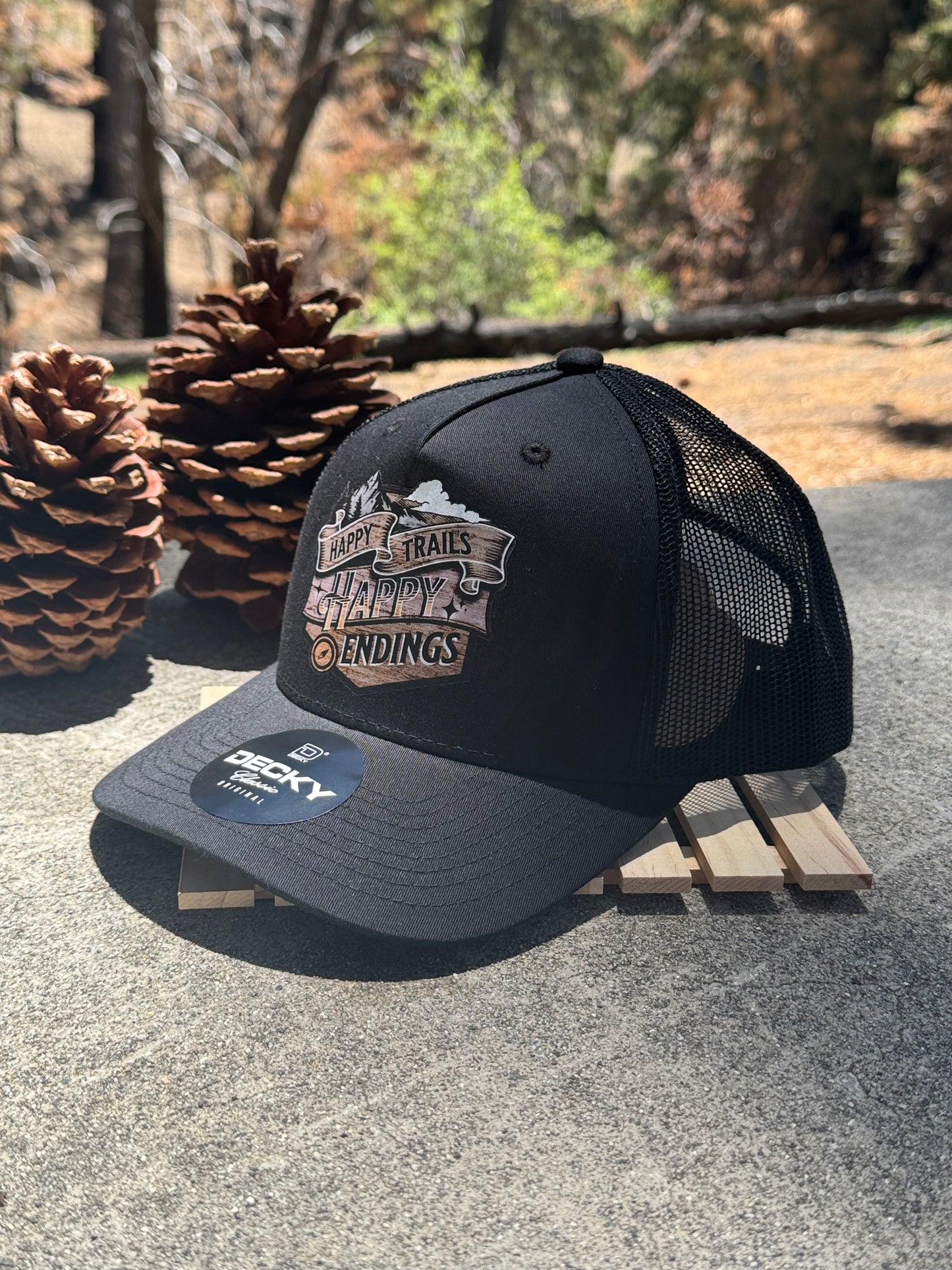 Happy Trails, Happy Endings Trucker Hat