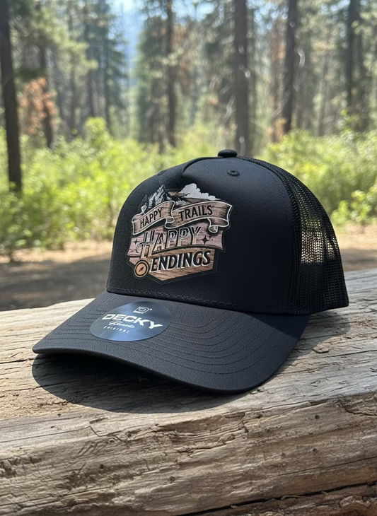 Happy Trails, Happy Endings Trucker Hat