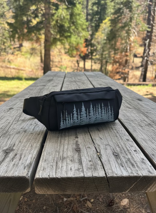 Black Outdoor Fanny Pack – Forest Vibes