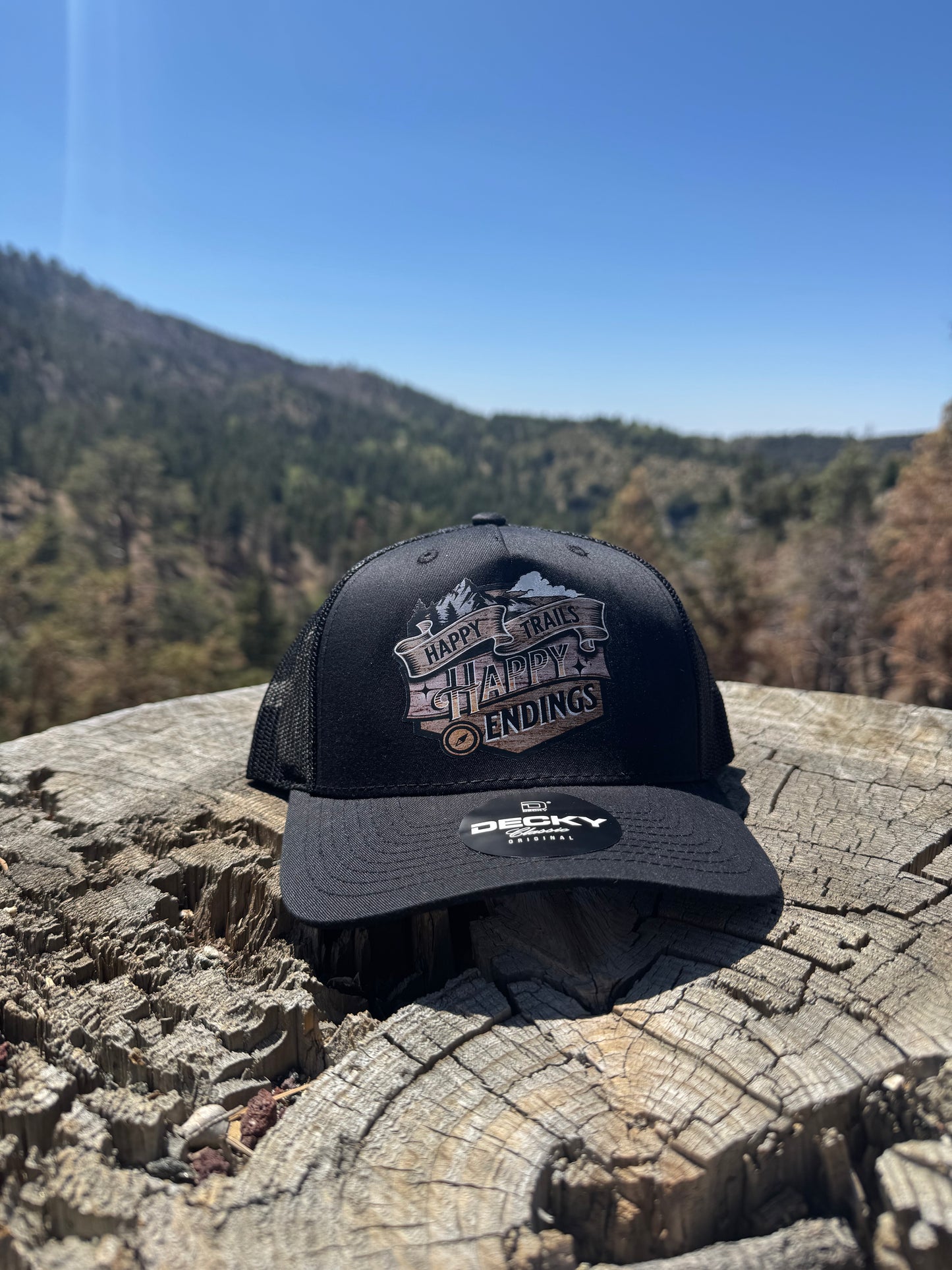 Happy Trails, Happy Endings Trucker Hat