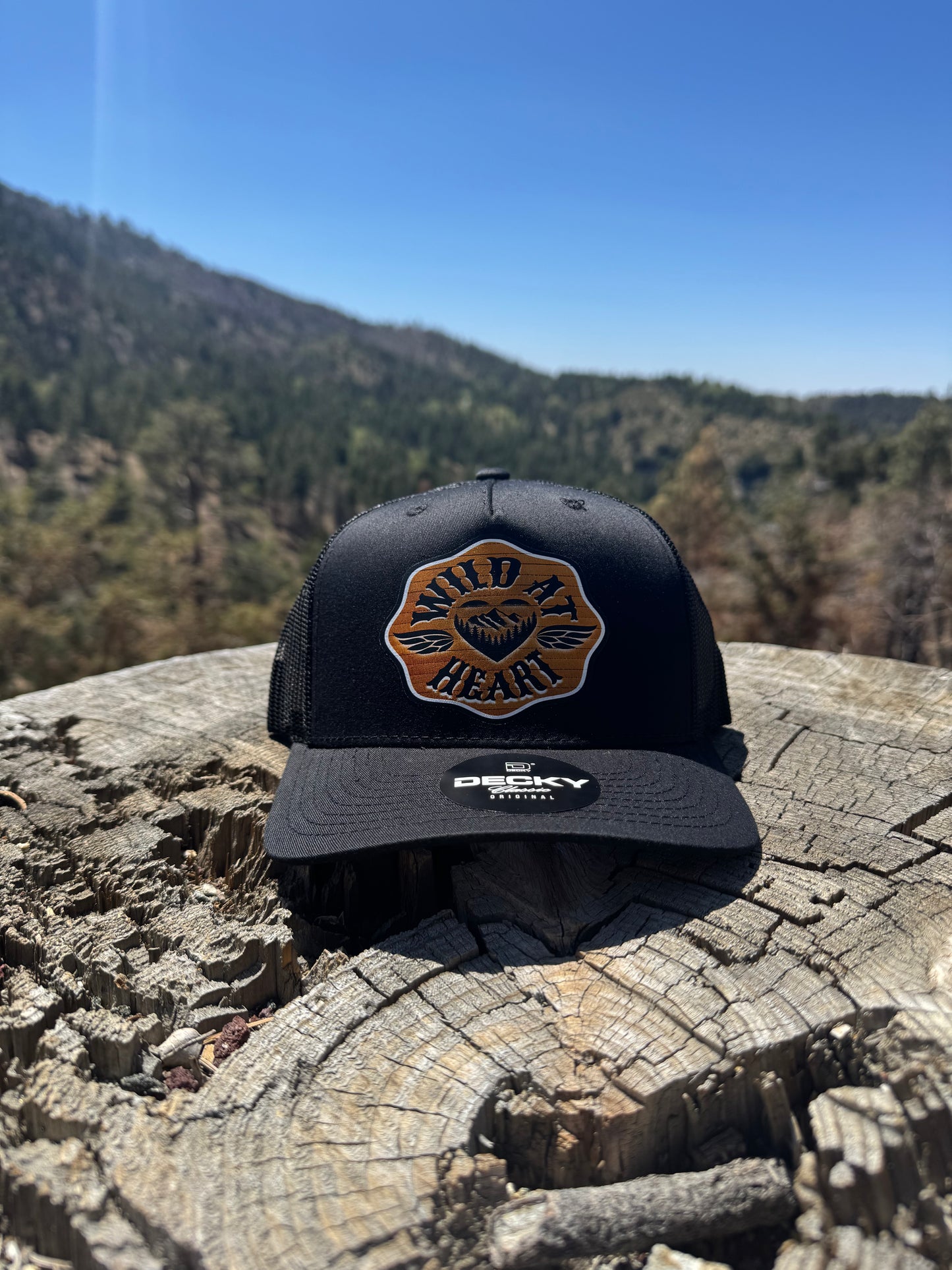 Wild at Heart Trucker Hat-Black/Black