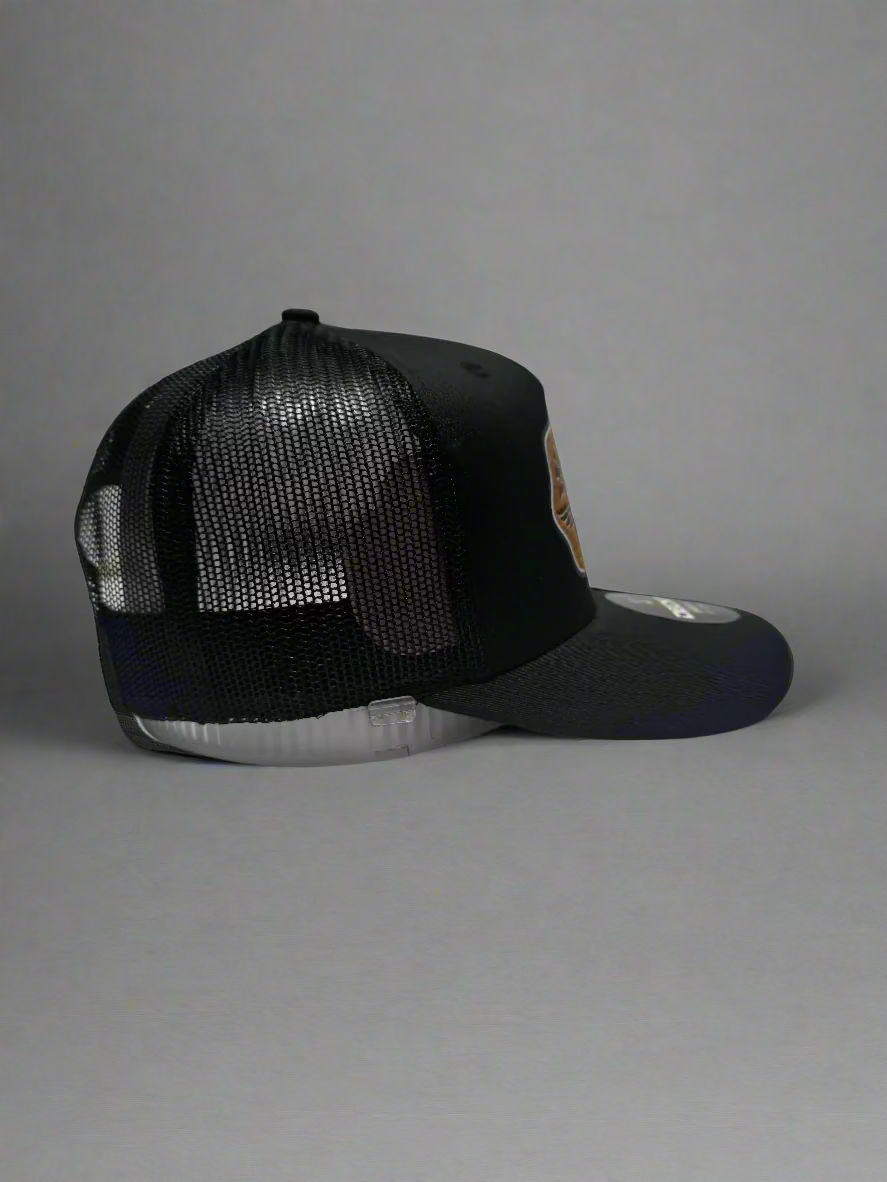 Wild at Heart Trucker Hat-Black/Black