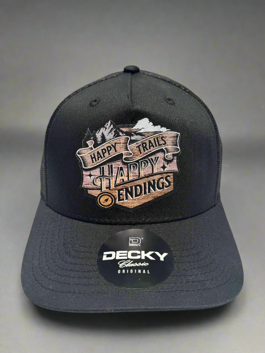 Happy Trails, Happy Endings Trucker Hat
