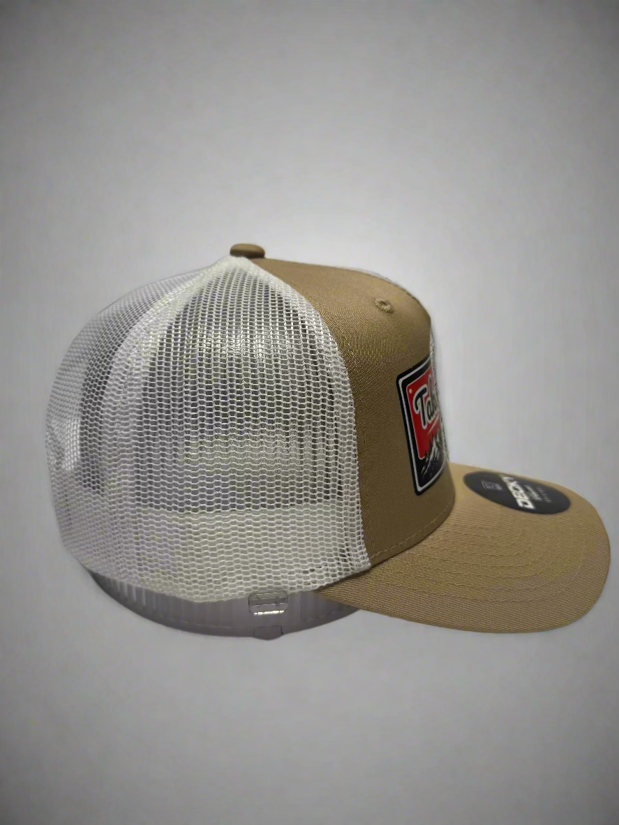 Wild at Heart Trucker Hat- Khaki/White