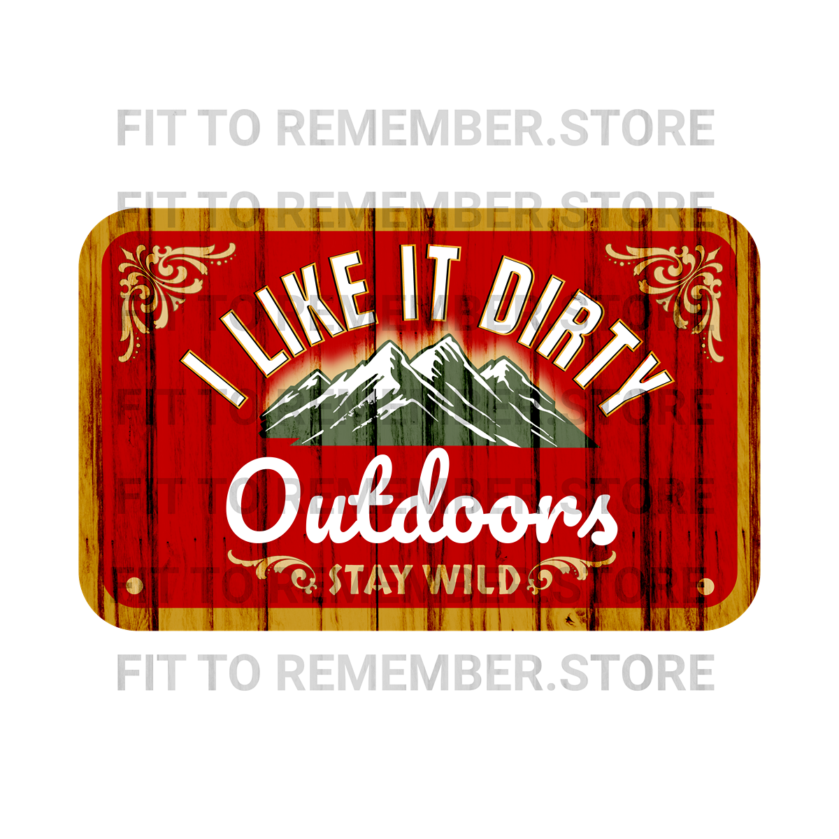 I like it Dirty "Outdoors" Red DTF Design -Instant Download