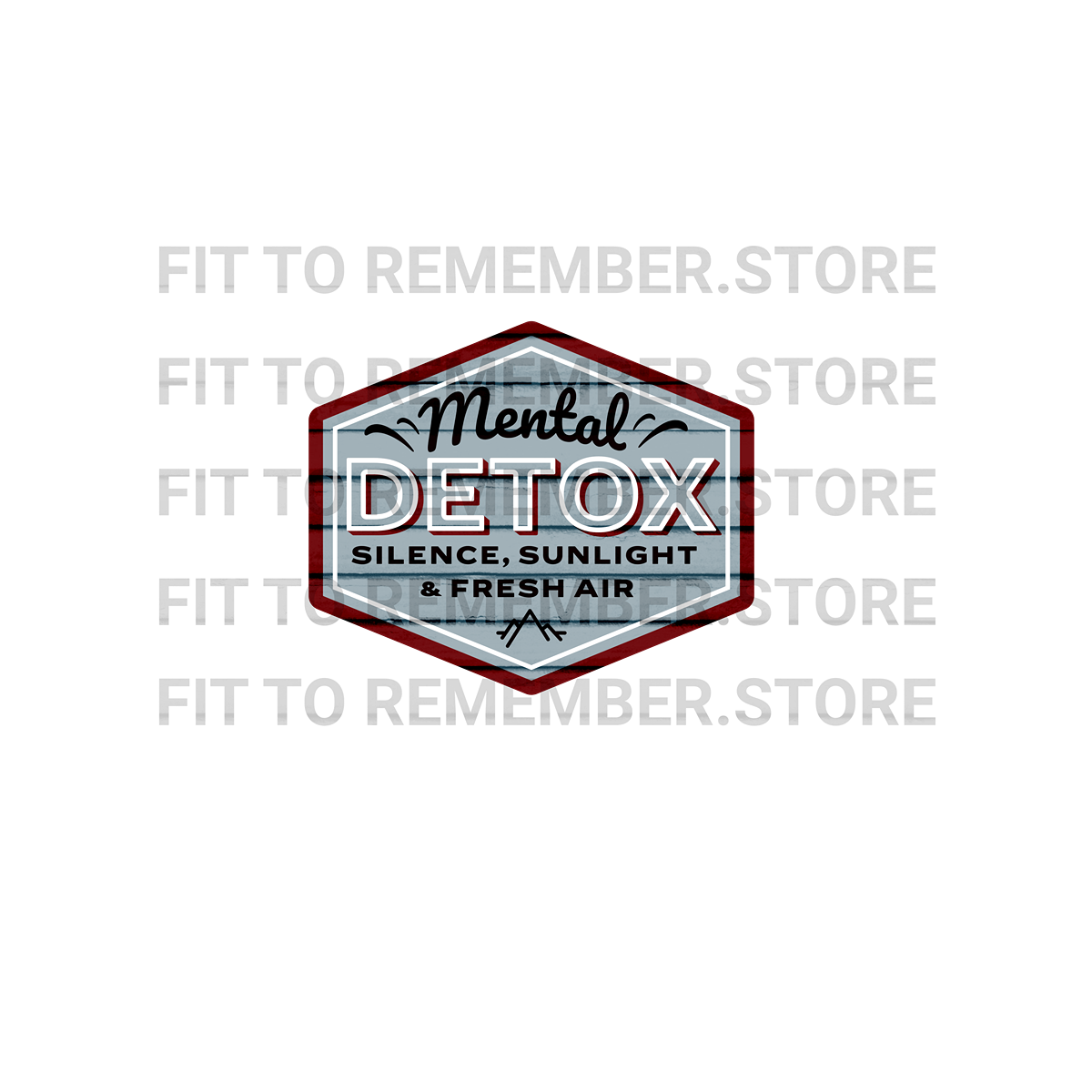 Mental Detox – “Silence, Sunlight & Fresh Air” Blue DTF Design (Instant Download)