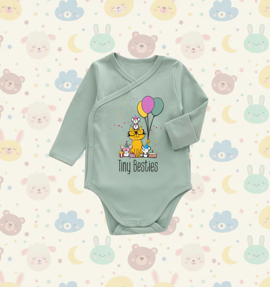 Tiny Besties Party Crew | Cat & Mice with Balloons– Digital PNG Download | Tees, Hoodies, Tote Bags