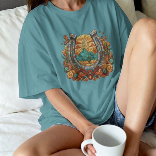 Western Desert Horseshoe of Luck– Digital PNG Download | Mugs, Tumblers, T-shirts