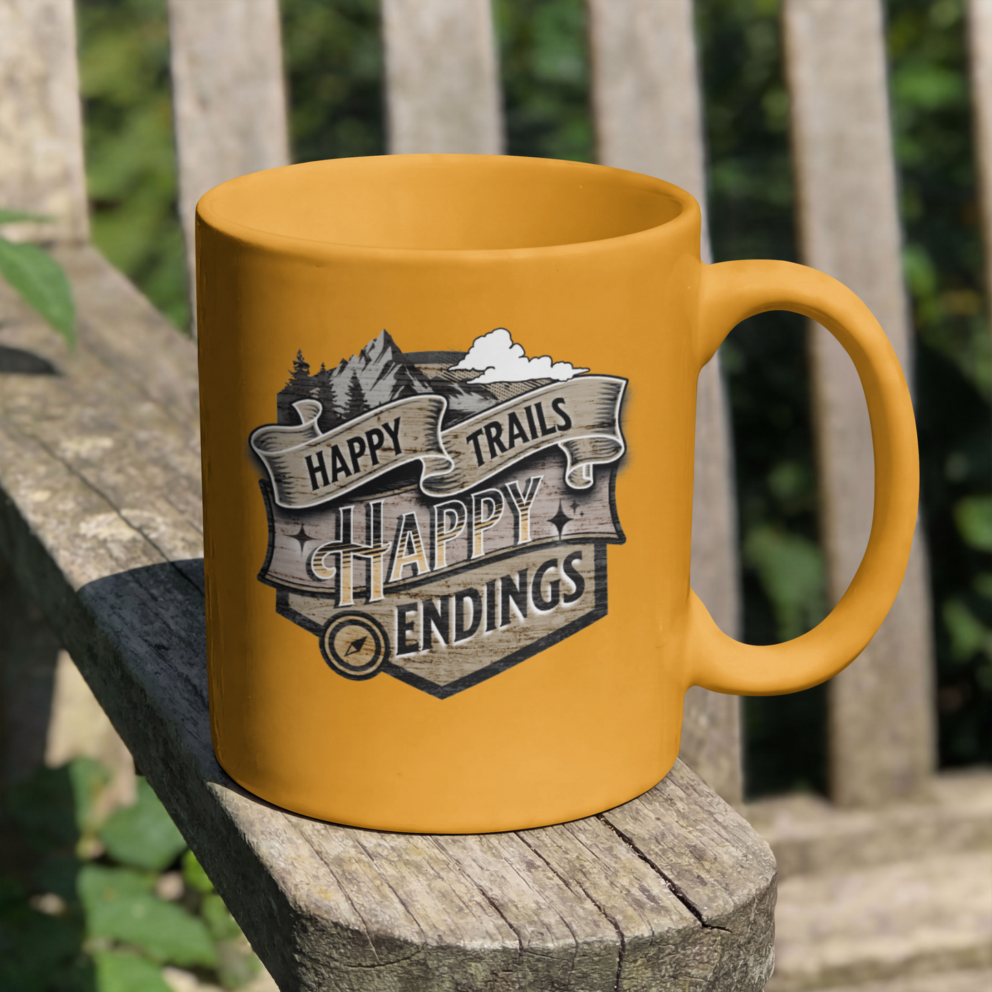 Happy Trails / Happy Endings– Digital PNG Download | Snapbacks, Tumblers, Bucket Hats