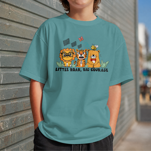 Little Roar, Big Courage | Playful Lion, Tiger & Bear Trio – Digital PNG Download | Fanny packs, Stickers, Tote Bags