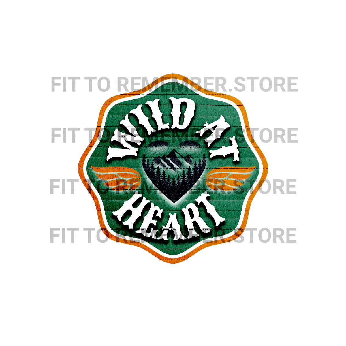 Wild at Heart Green DTF Design -Instant Download