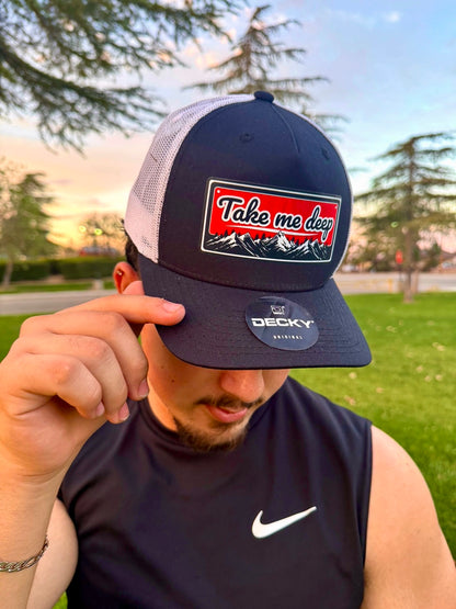 Mid Profile Trucker Hat – 5 Panel Structured Cap Design & Take Me Deep
