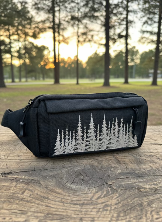 Black Outdoor Fanny Pack – Forest Vibes