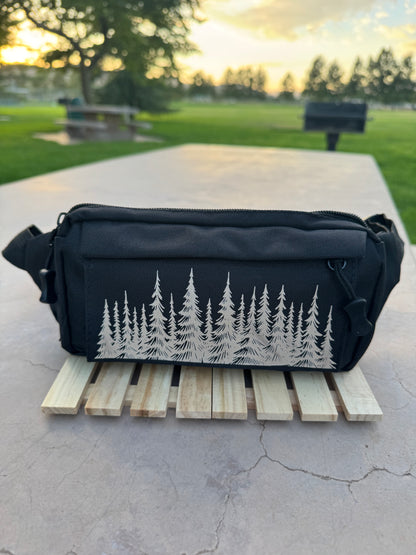 Black Outdoor Fanny Pack – Forest Vibes
