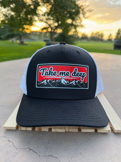 Mid Profile Trucker Hat – 5 Panel Structured Cap Design & Take Me Deep
