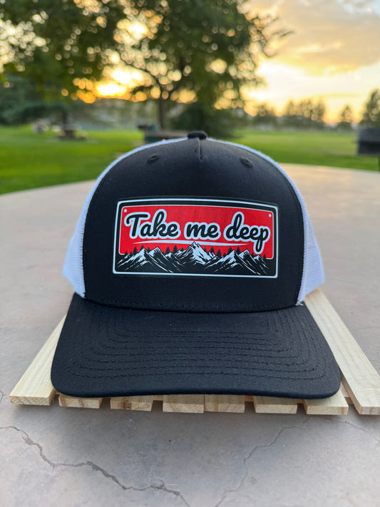 Mid Profile Trucker Hat – 5 Panel Structured Cap Design & Take Me Deep