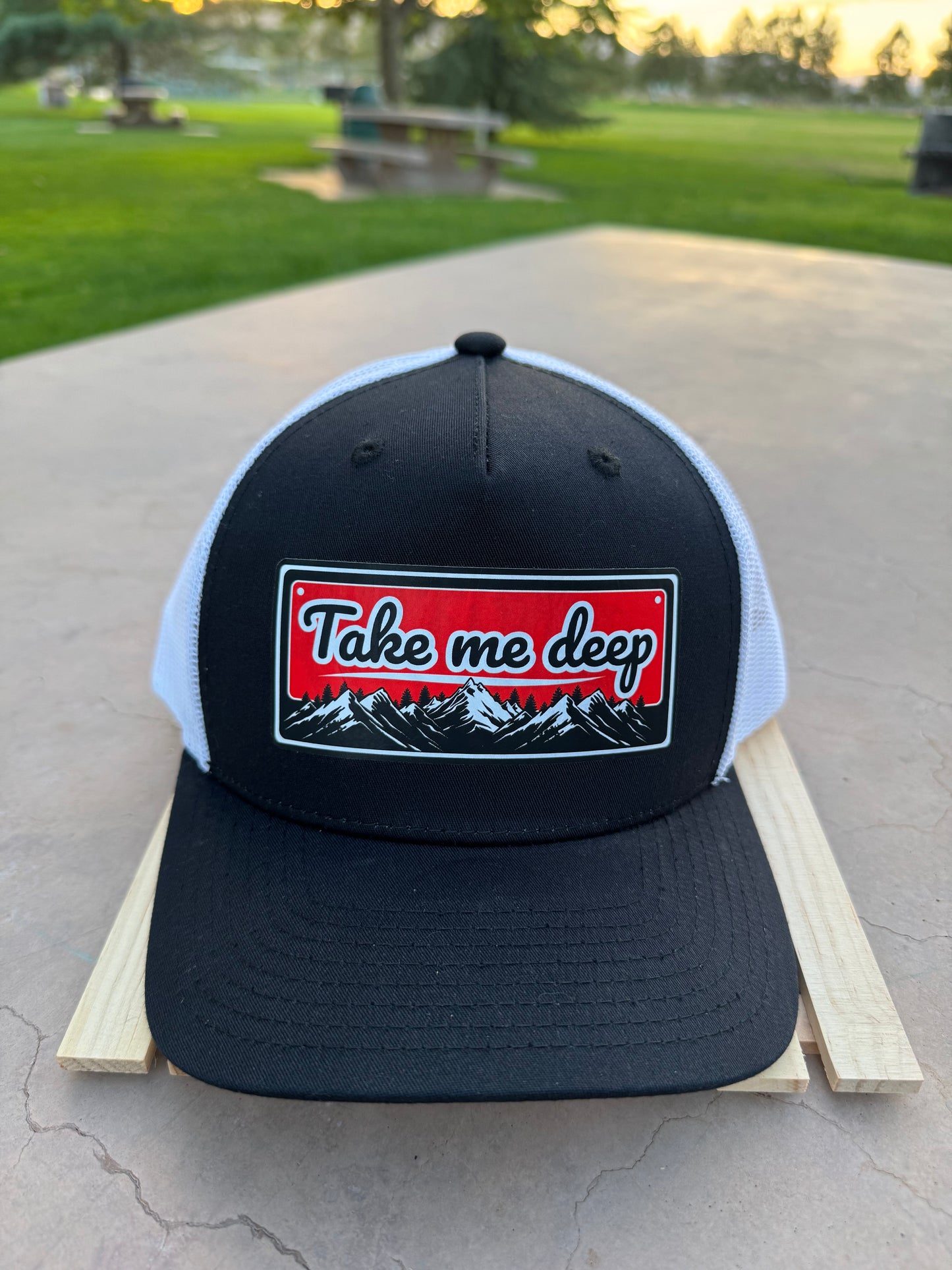 Mid Profile Trucker Hat – 5 Panel Structured Cap Design & Take Me Deep