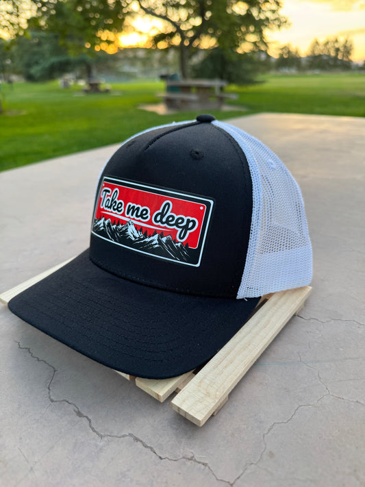 Mid Profile Trucker Hat – 5 Panel Structured Cap Design & Take Me Deep