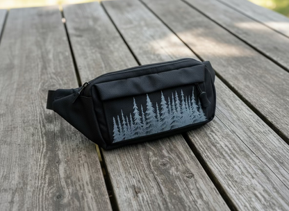 Black Outdoor Fanny Pack – Forest Vibes
