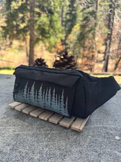 Black Outdoor Fanny Pack – Forest Vibes