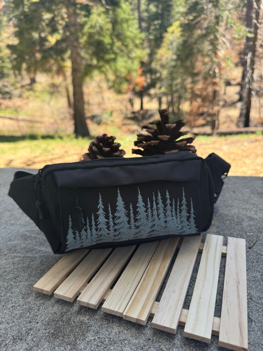 Black Outdoor Fanny Pack – Forest Vibes