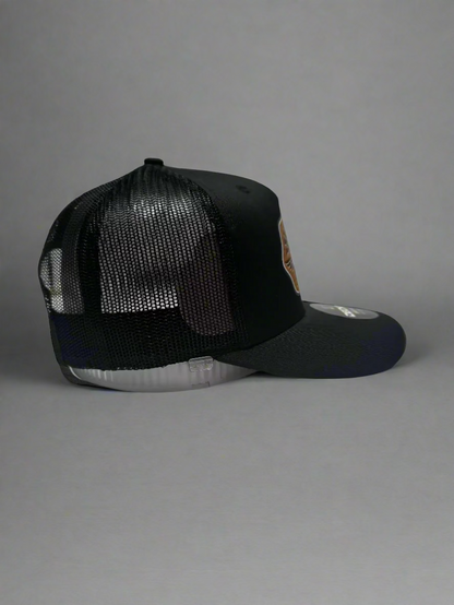 Wild at Heart Trucker Hat-Black/Black