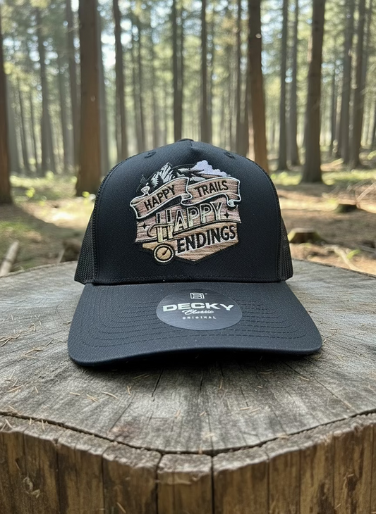 Happy Trails, Happy Endings Trucker Hat