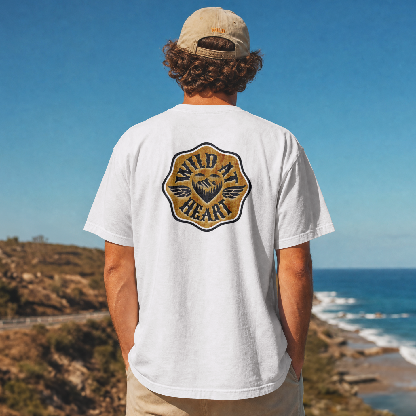 Wild at Heart Vintage Outdoor Adventure Patch PNG Design