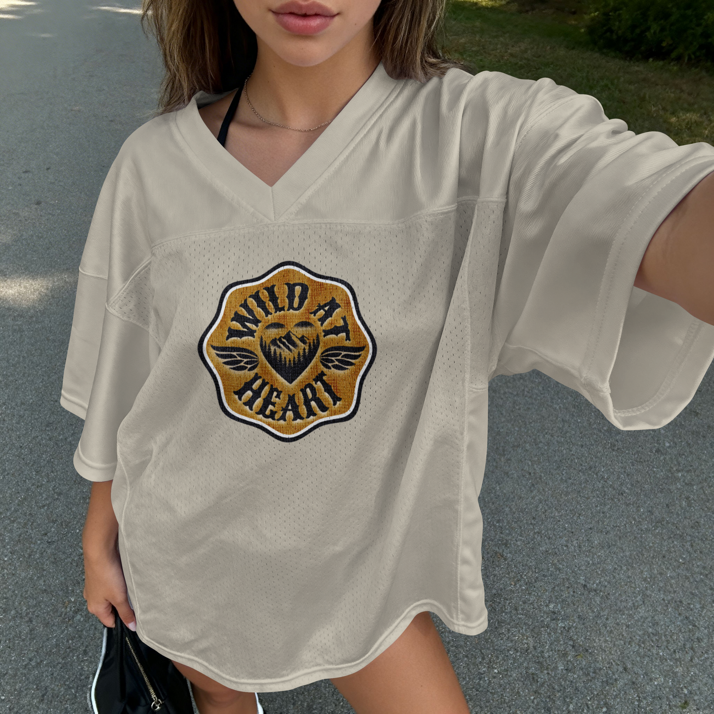 Wild at Heart Vintage Outdoor Adventure Patch PNG Design