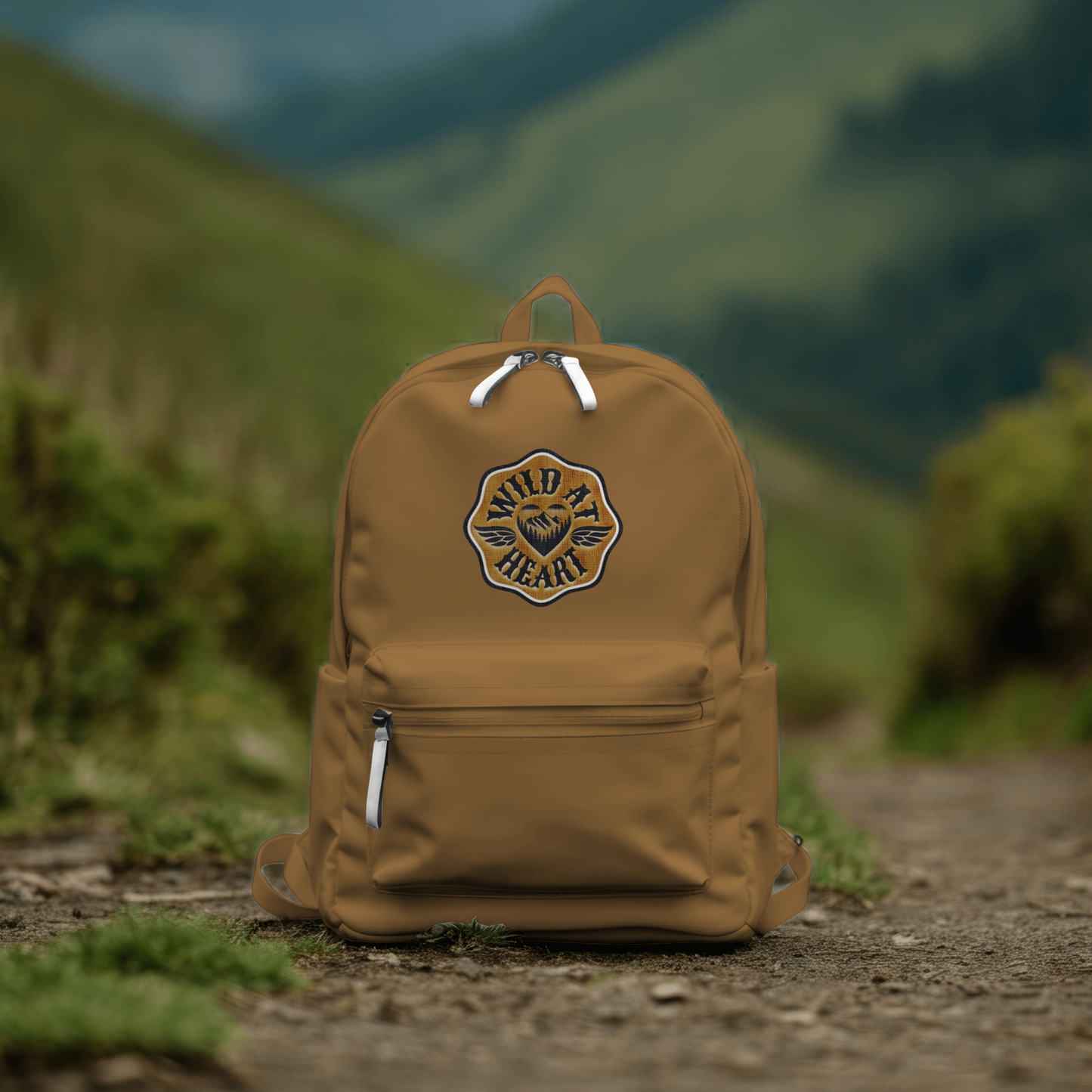 Wild at Heart Vintage Outdoor Adventure Patch PNG Design