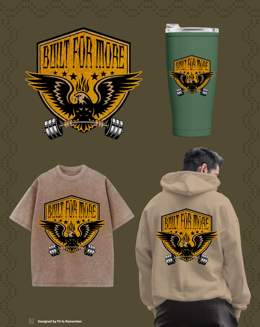 Built For More Eagle Barbell Gym Design – Digital PNG Download | Tees, Hoodie, Hats