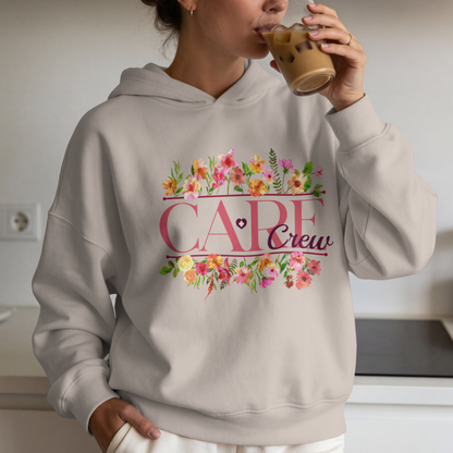 Care Crew Floral Healthcare Team Design – Digital PNG Download | Crossbody Bag, Hoodie, T-Shirt