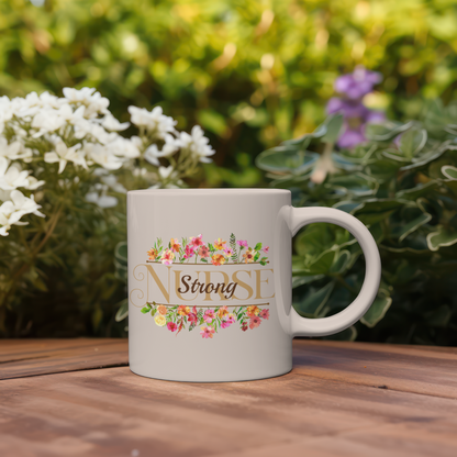 Nurse Strong in Bloom– Digital PNG Download | Tote Bag, Hoodie, T-Shirt