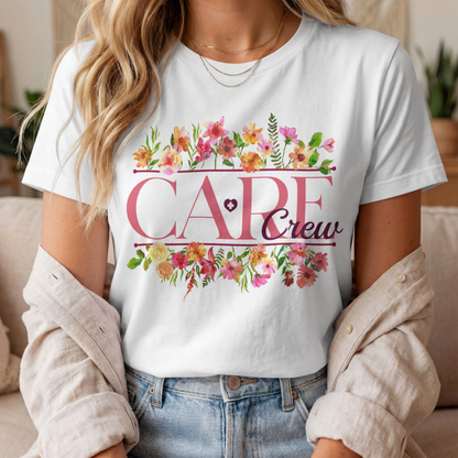 Care Crew Floral Healthcare Team Design – Digital PNG Download | Crossbody Bag, Hoodie, T-Shirt