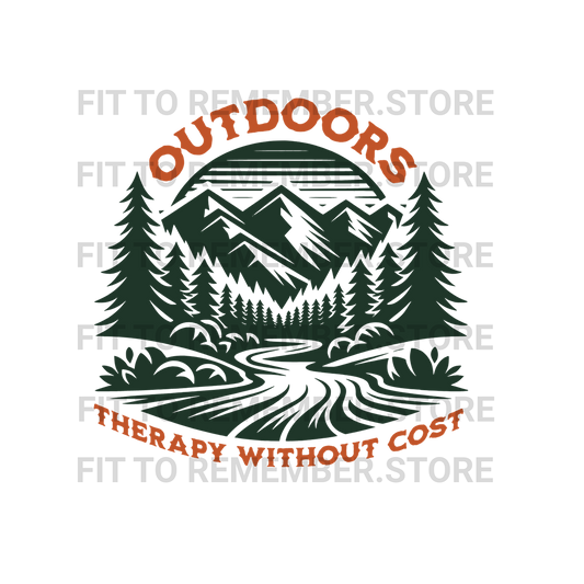 Outdoors "Therapy without Cost" DTF Design -Instant Download