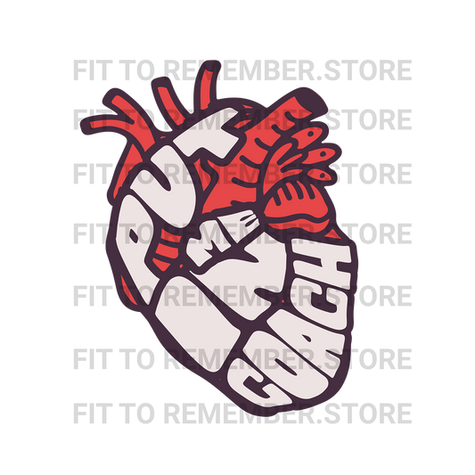 Heart "Put me in Coach" DTF Design -Instant Download