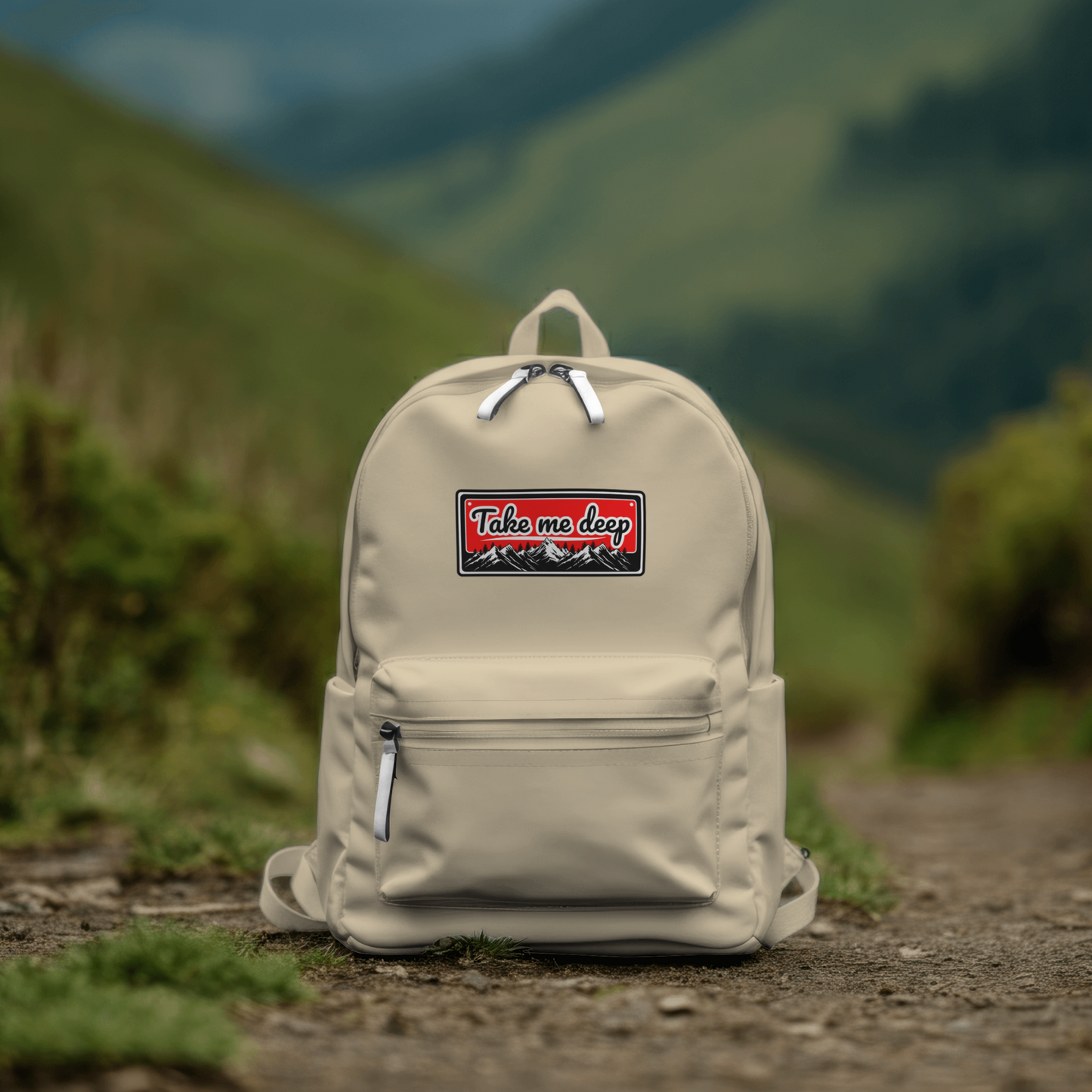 Take Me Deep Mountain Wilderness Patch PNG Design