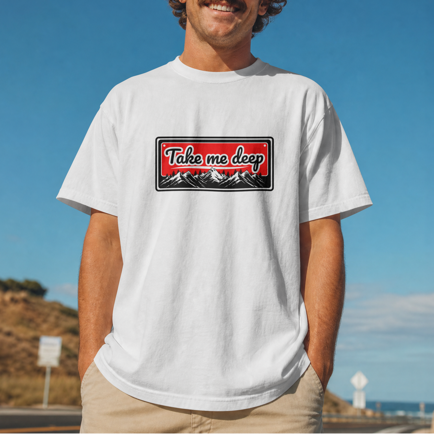 Take Me Deep Nature PNG | Mountain Wilderness Adventure – Digital PNG Download | Tote Bags, Hats, Backpacks