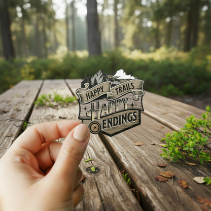 Happy Trails / Happy Endings– Digital PNG Download | Snapbacks, Tumblers, Bucket Hats