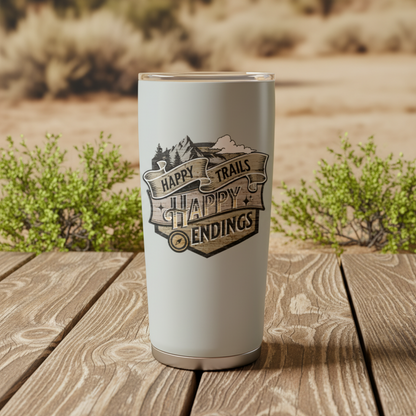 Happy Trails / Happy Endings– Digital PNG Download | Snapbacks, Tumblers, Bucket Hats