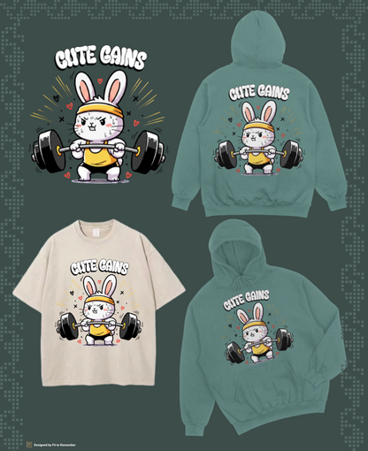 Cute Gains Bunny – Funny Gym Fitness– Digital PNG Download | T-Shirts, Hoodies, Gym Bags