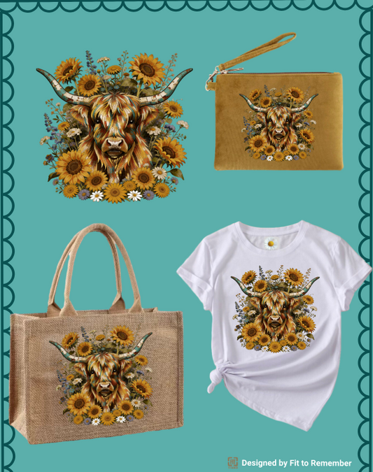 Rustic Boho Highland Cow Western – Digital PNG Download | T-shirts, Hoodies, Tank Tops