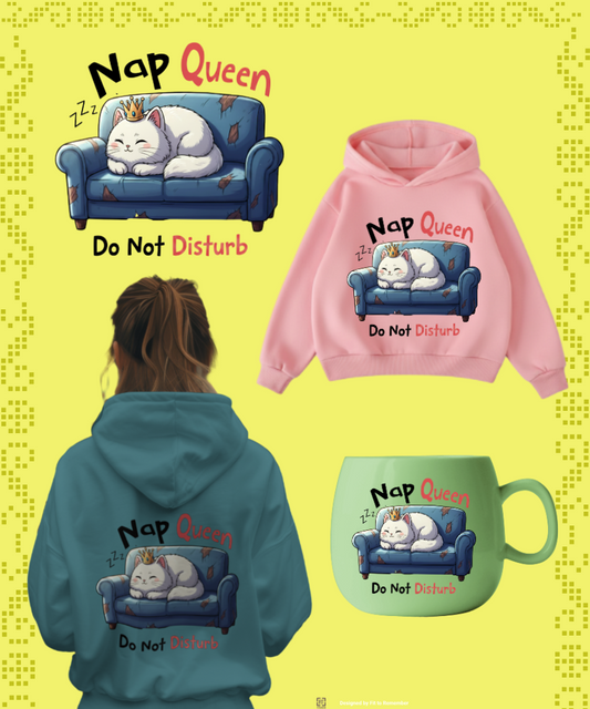 Nap Queen, Do Not Disturb, Cozy Cat Couch Napping Design– Digital PNG Download | Tees, Hoodie, Mugs
